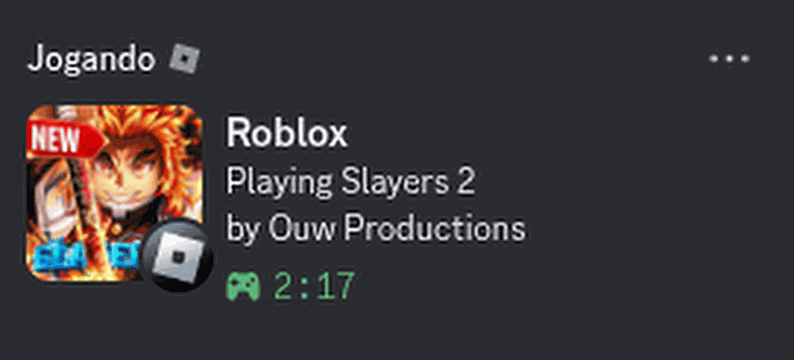 Discord Rich Presence showing the current Roblox game